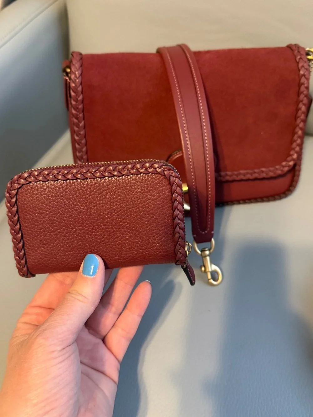 Coach Suede Soft Tabby and Wallet Braid Detail - Picture 14 of 16